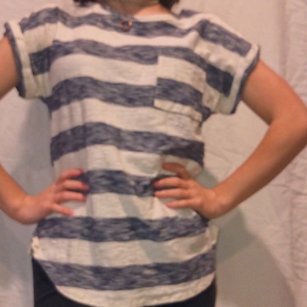 Blue & white striped Merona shirt!